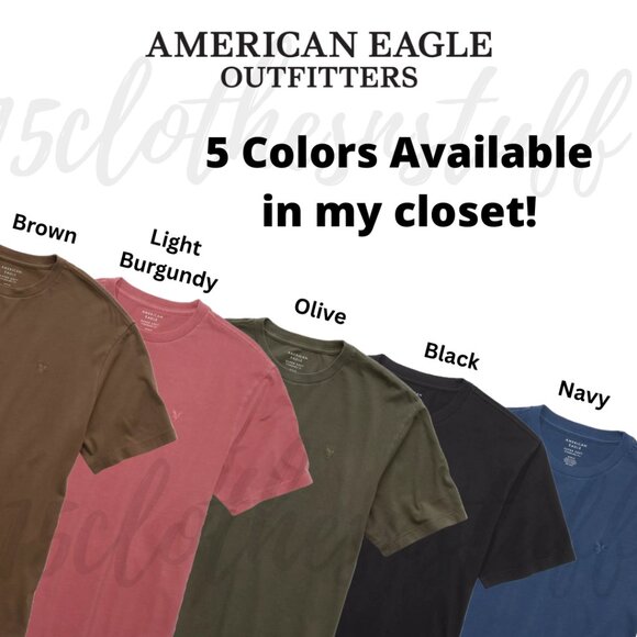 AMERICAN EAGLE OUTFITTERS - MENS Logo Lived-In T-Shirt - Navy - Picture 11 of 13
